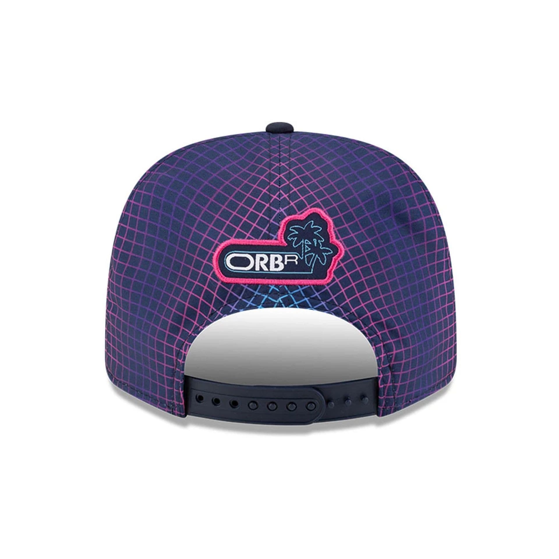 Pictured is this Max Verstappen Red Bull Racing Miami Race Special 9SEVENTY Stretch Snap Adjustable cap in navy. 3