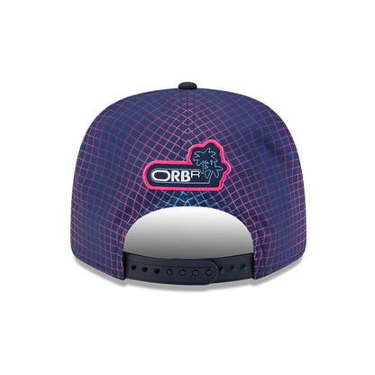 Pictured is this Max Verstappen Red Bull Racing Miami Race Special 9SEVENTY Stretch Snap Adjustable cap in navy. 3