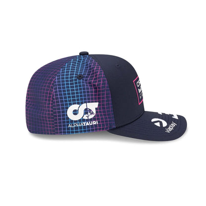 Pictured is this Max Verstappen Red Bull Racing Miami Race Special 9SEVENTY Stretch Snap Adjustable cap in navy. 6