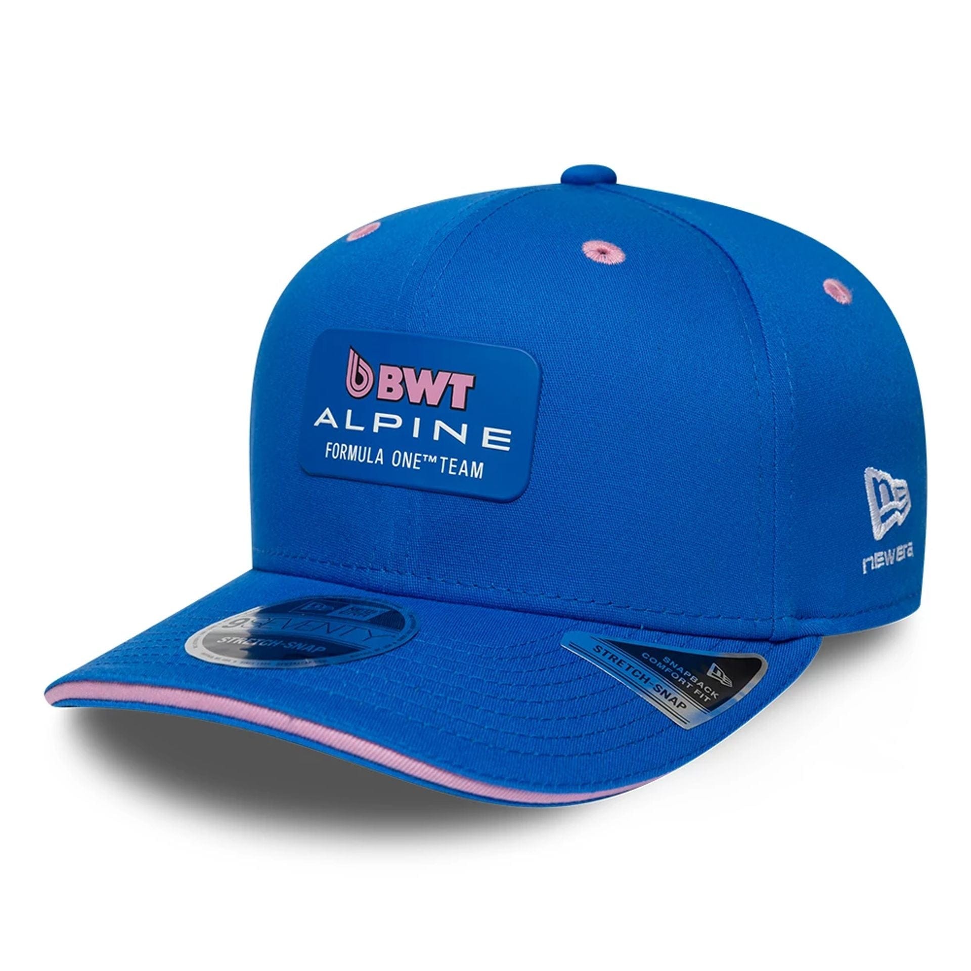 Pictured is this Alpine Racing Team 9SEVENTY Stretch Snap Adjustable cap in blue. 3