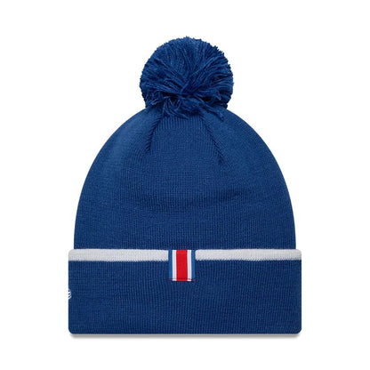 Pictured is this Core Paris Saint Germain Cuff knit Beanie hat in blue. 2