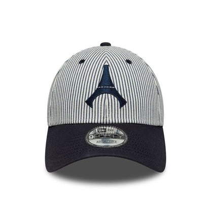 Pictured is this Pinstripe Paris Saint Germain 9FORTY cap in navy. 2