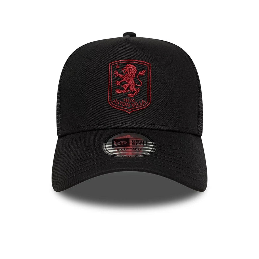 Pictured is this Core Aston Villa FC 9FORTY A-Frame Trucker cap in black. 2