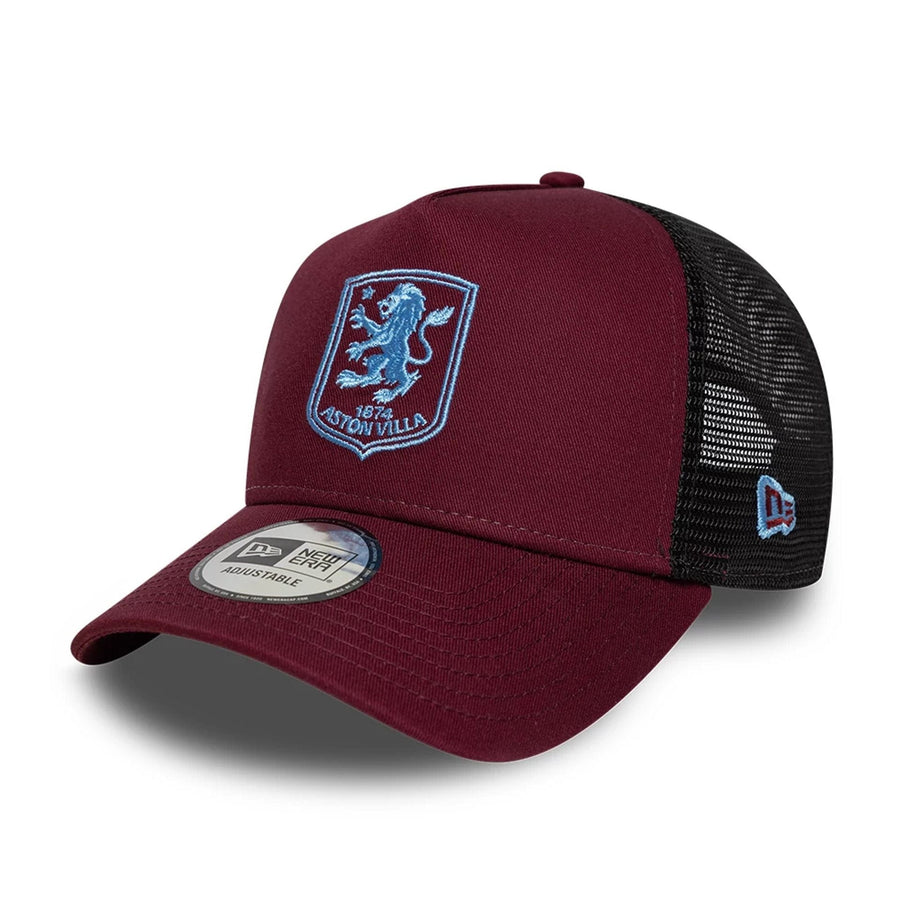 Pictured is this Core Aston Villa FC 9FORTY A-Frame Trucker cap in dark red. 1