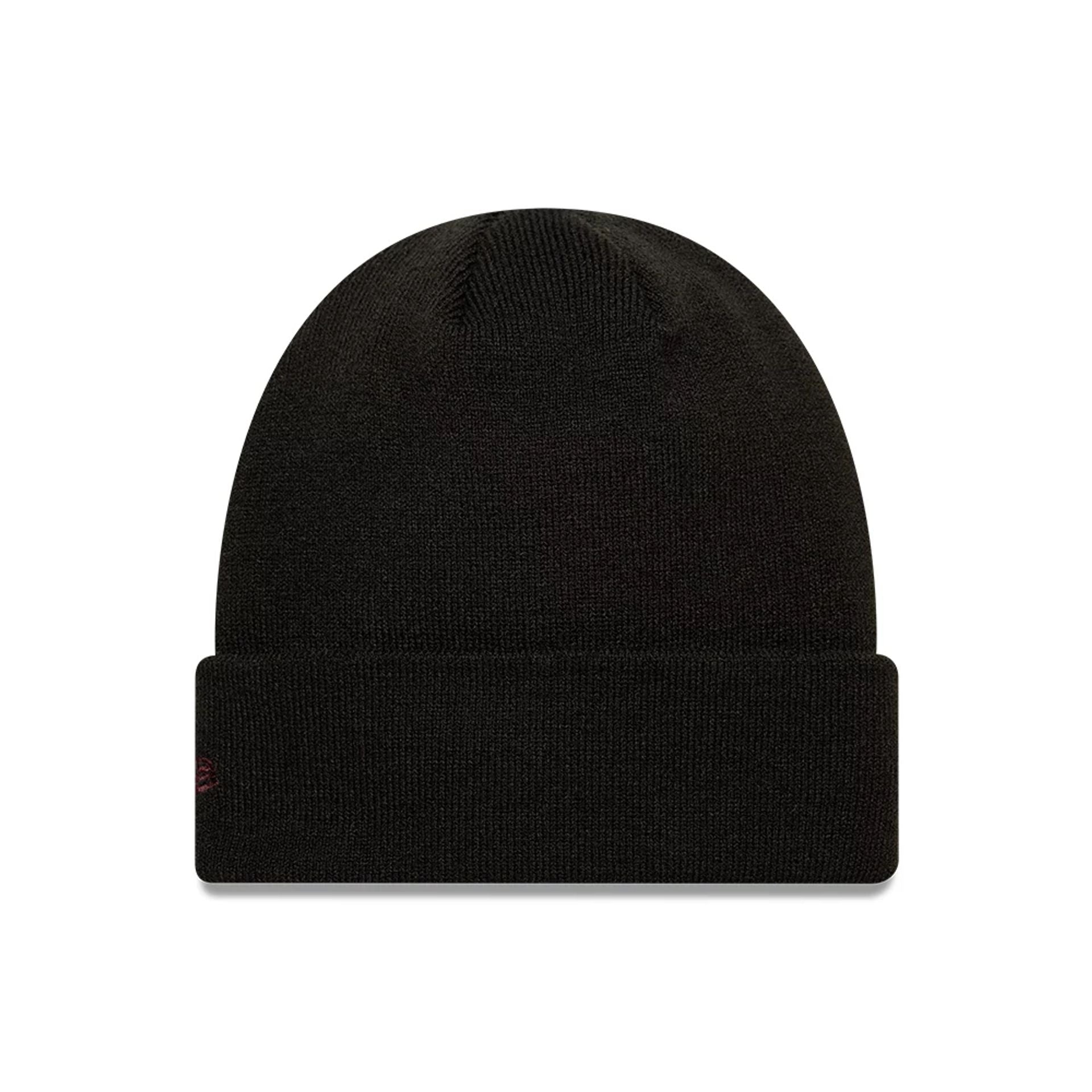 Pictured is this Core Aston Villa FC Cuff knit Beanie hat in black. 2