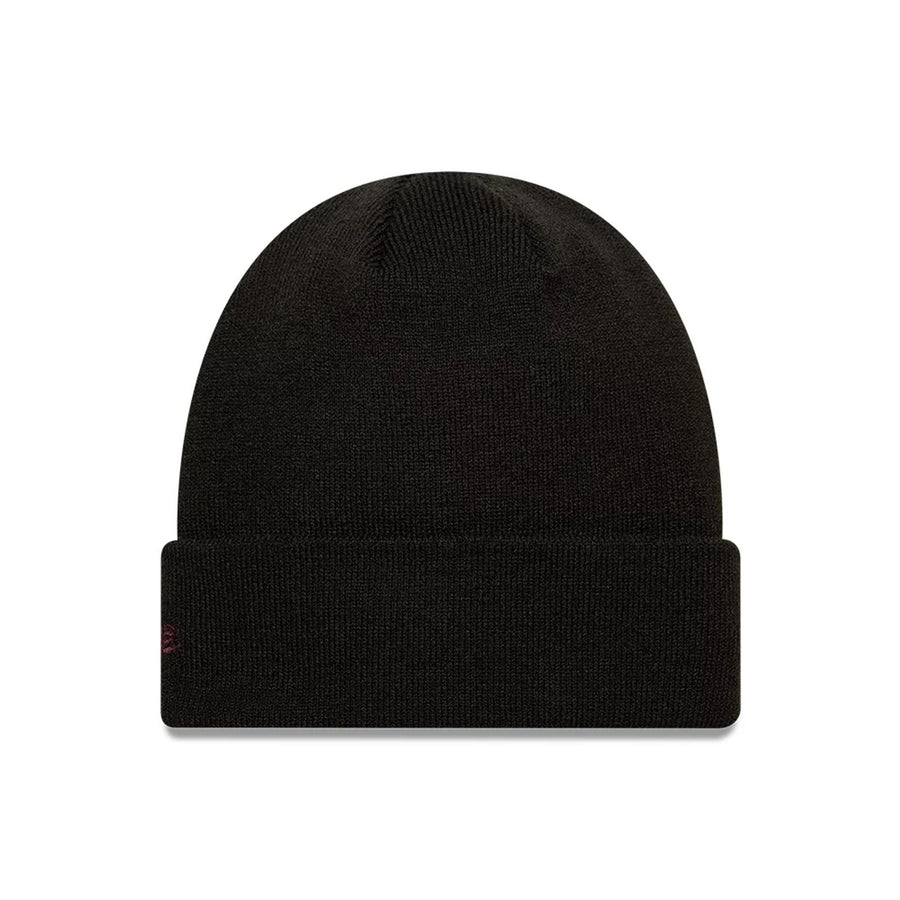 Pictured is this Core Aston Villa FC Cuff knit Beanie hat in black. 2