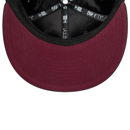 Pictured is this Gas Lamp Aston Villa FC 59FIFTY Fitted cap in black. 2