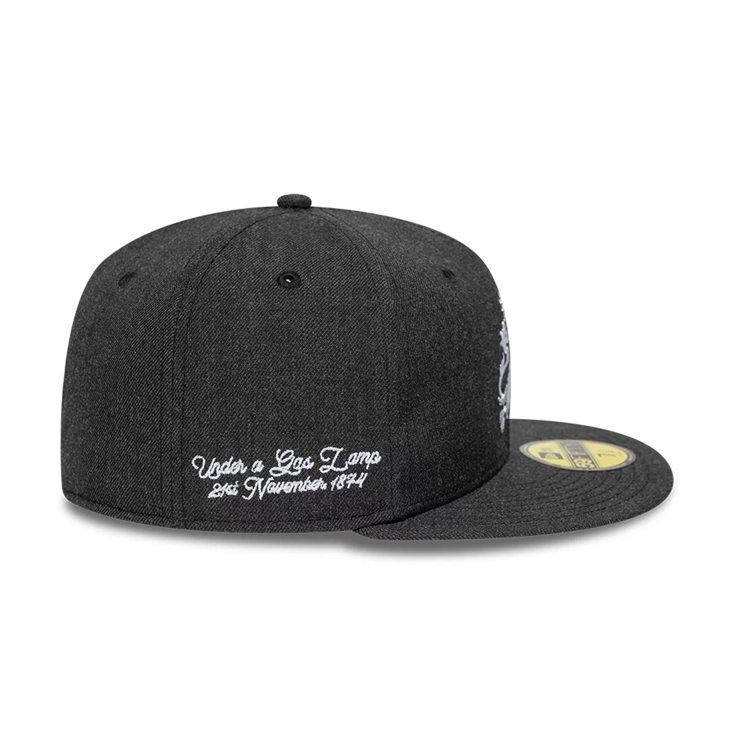 Pictured is this Gas Lamp Aston Villa FC 59FIFTY Fitted cap in black. 3