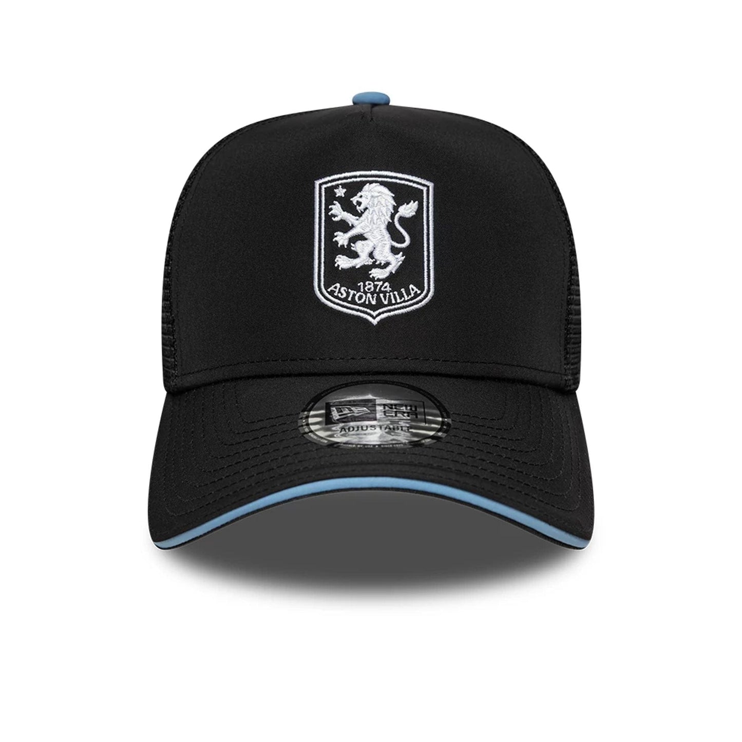 Pictured is this Away Kit Aston Villa FC 9FORTY A-Frame Trucker cap in black. 2