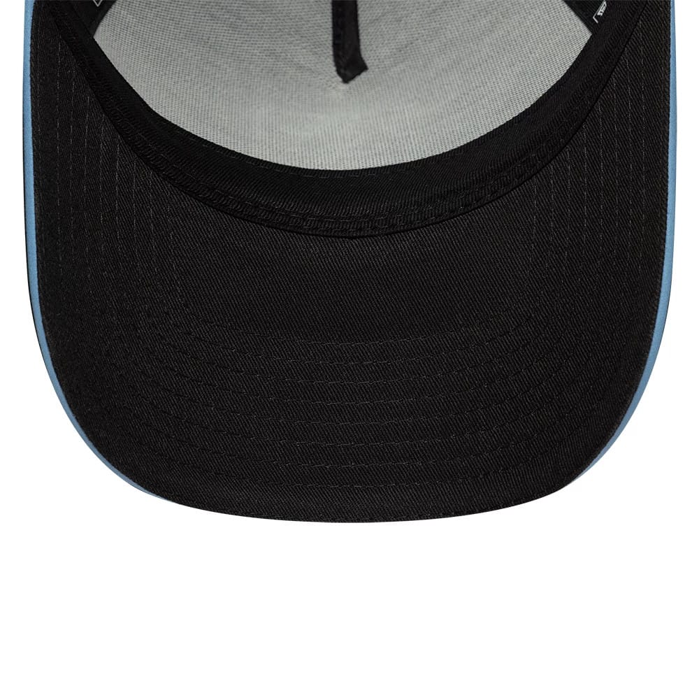 Pictured is this Away Kit Aston Villa FC 9FORTY A-Frame Trucker cap in black. 5