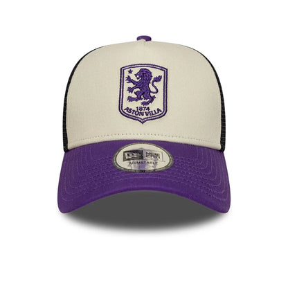 Pictured is this 3rd Kit Aston Villa FC 9FORTY A-Frame Trucker cap in dark purple. 2