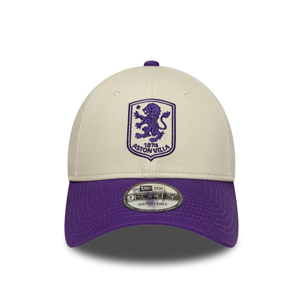 Pictured is this 3rd Kit Aston Villa FC 9FORTY cap in cream. 2