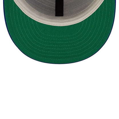 Pictured is this FOG X MLB LA Dodgers Retro Crown 59FIFTY Fitted cap in dark blue. 2