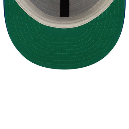 Pictured is this FOG X MLB New York Mets Retro Crown 59FIFTY Fitted cap in blue. 2