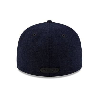 Pictured is this FOG X MLB New York Yankees Retro Crown 59FIFTY Fitted cap in navy. 5