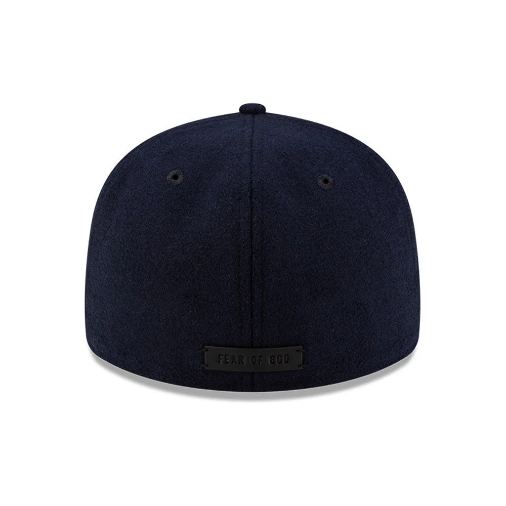 Pictured is this FOG X MLB New York Yankees Retro Crown 59FIFTY Fitted cap in navy. 5