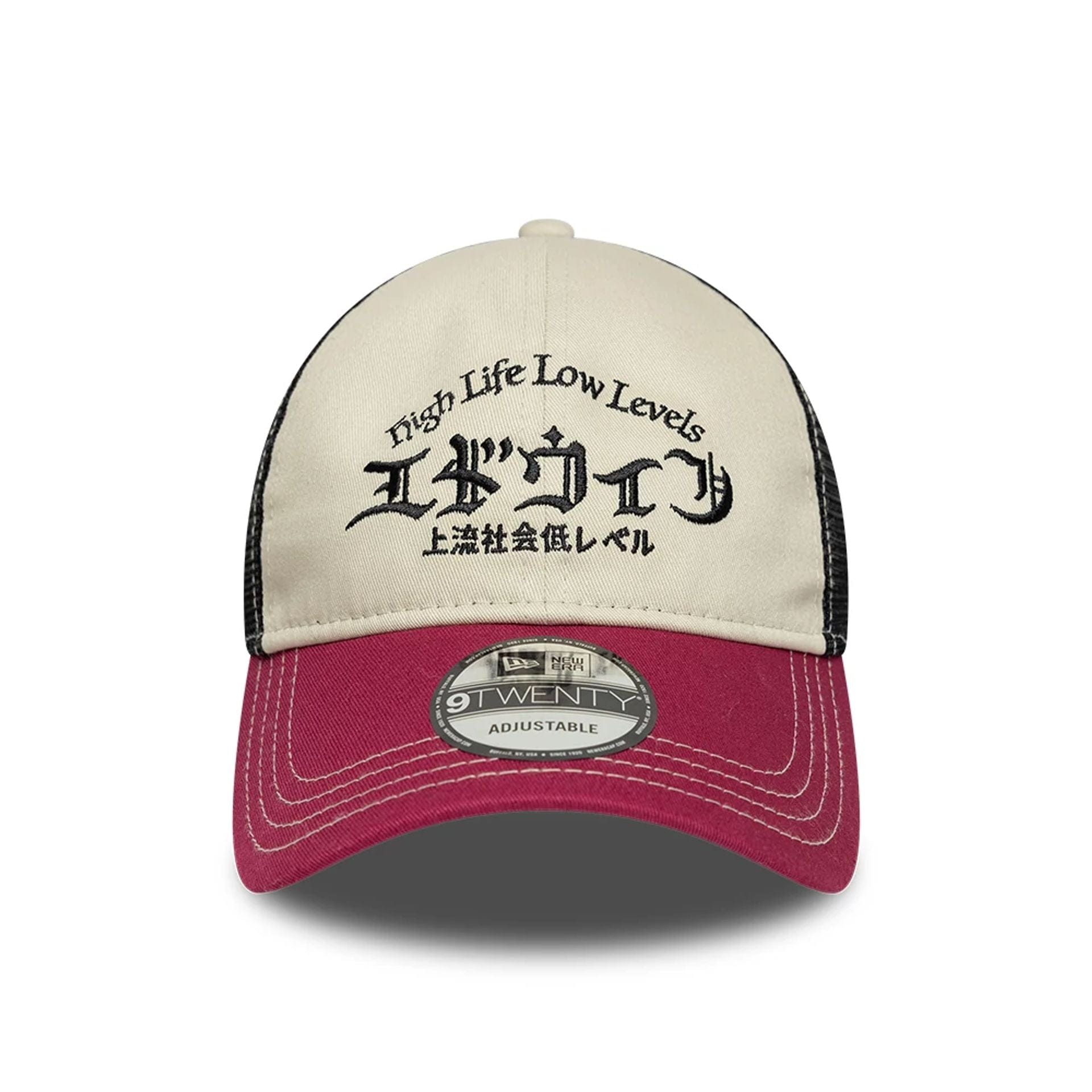 Pictured is this EDWIN x New Era 9TWENTY Trucker cap in Red. 2