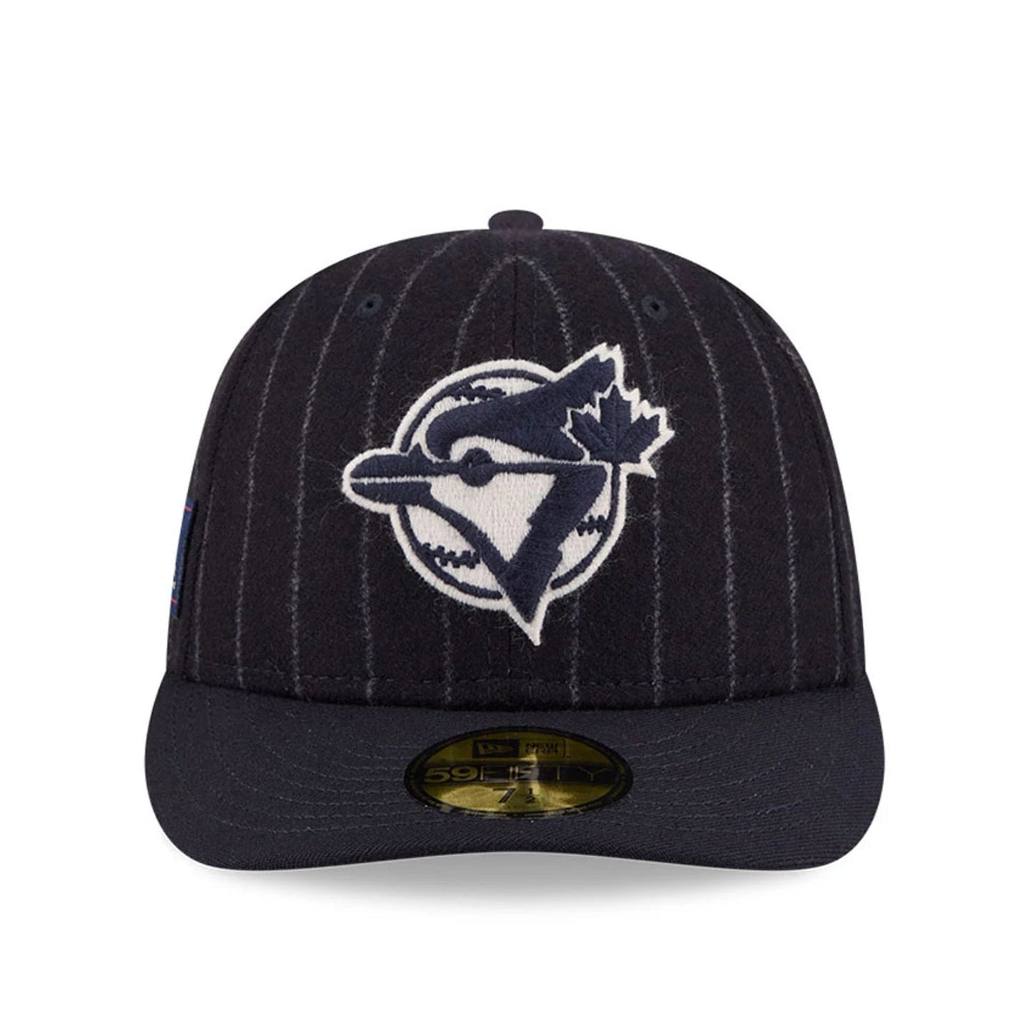Pictured is this MLB X Moon Toronto Blue Jays 59FIFTY Fitted cap in Navy. 3