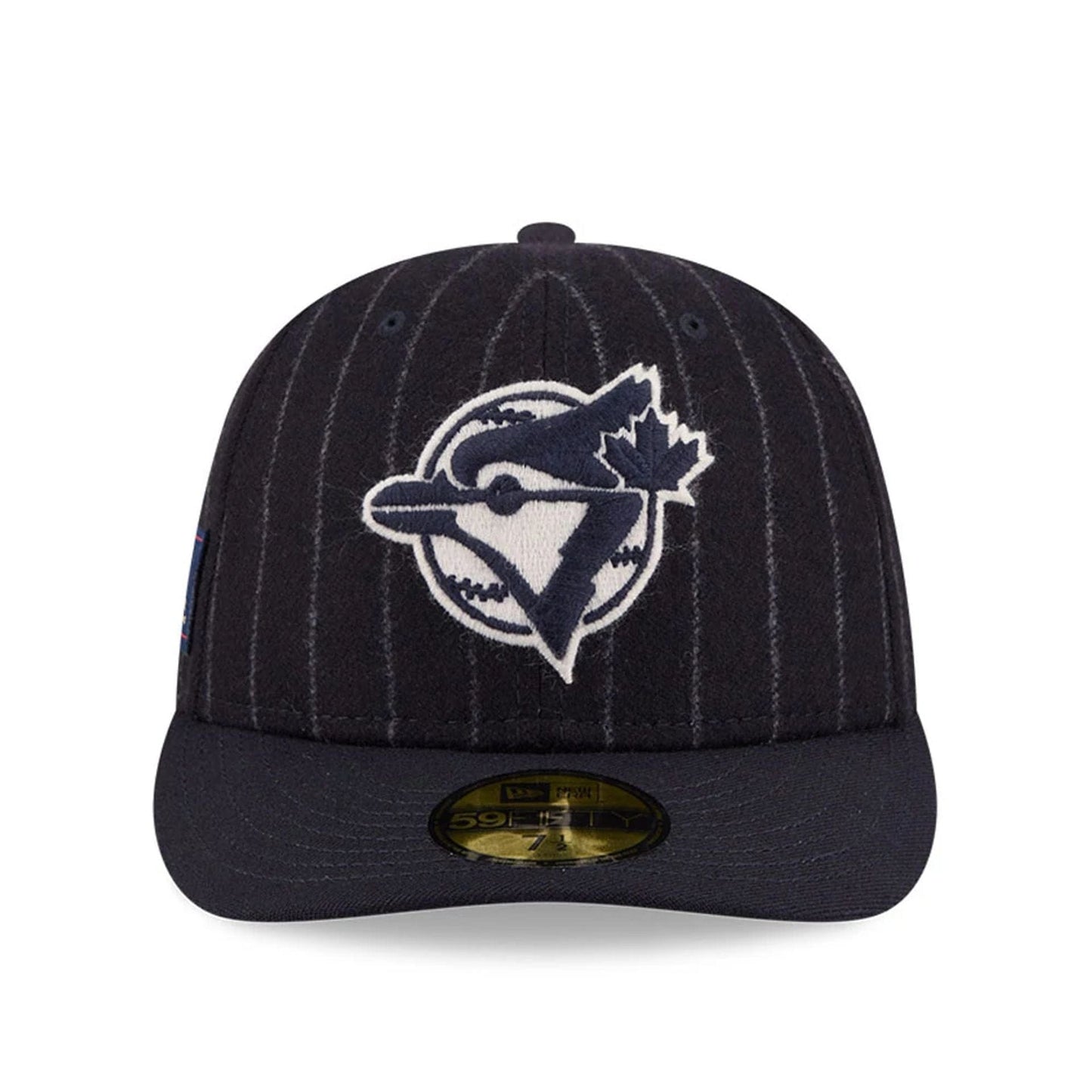 Pictured is this MLB X Moon Toronto Blue Jays 59FIFTY Fitted cap in Navy. 3