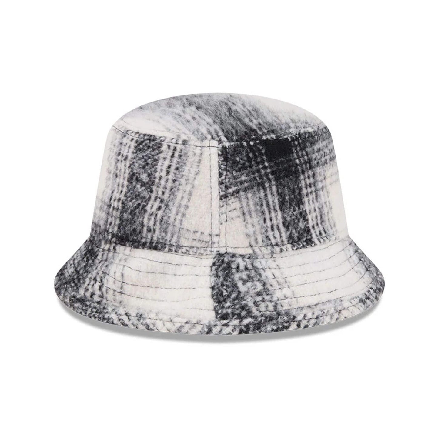 Pictured is this New Era Bucket hat in White & Black Plaid. 4