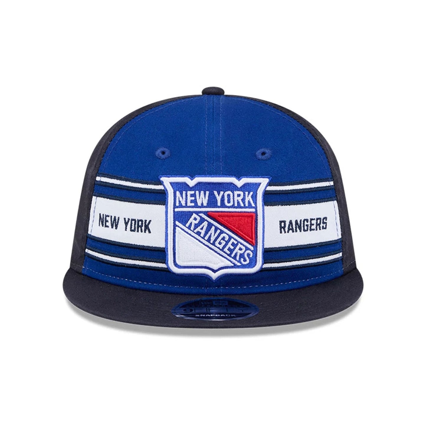 Pictured is this NHL Team Stripes New York Rangers Retro Crown 9FIFTY cap in blue. 2
