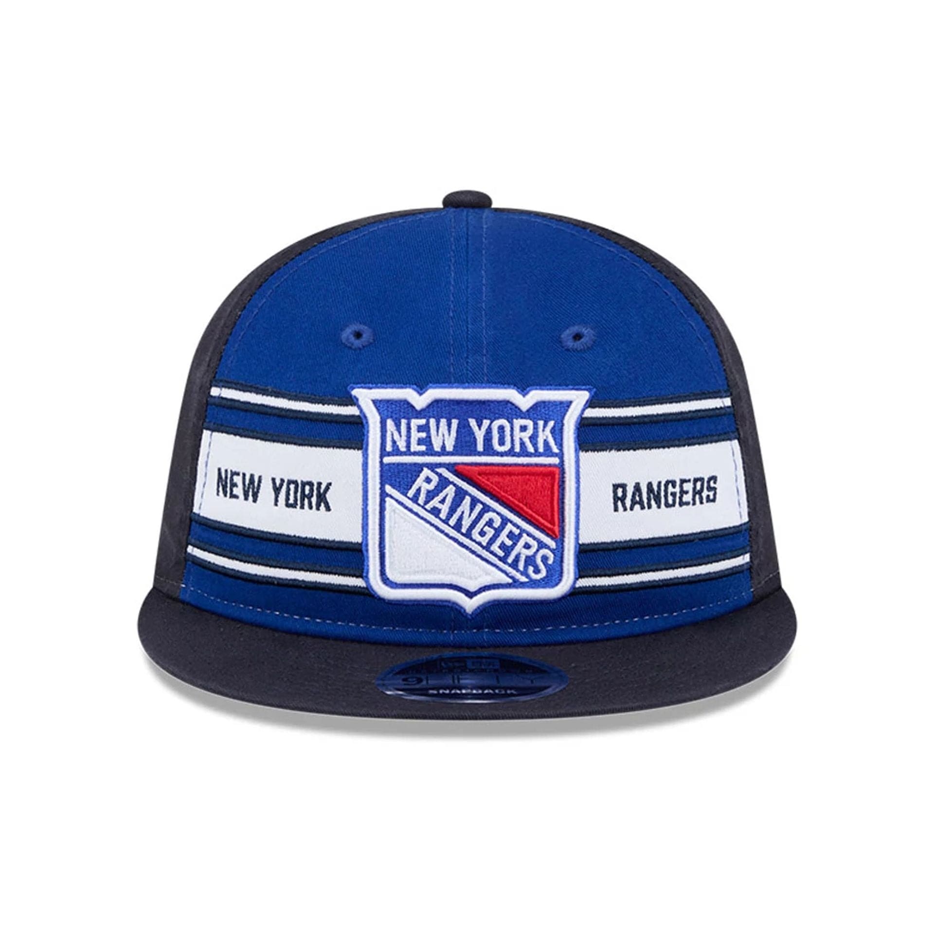 Pictured is this NHL Team Stripes New York Rangers Retro Crown 9FIFTY cap in blue. 2