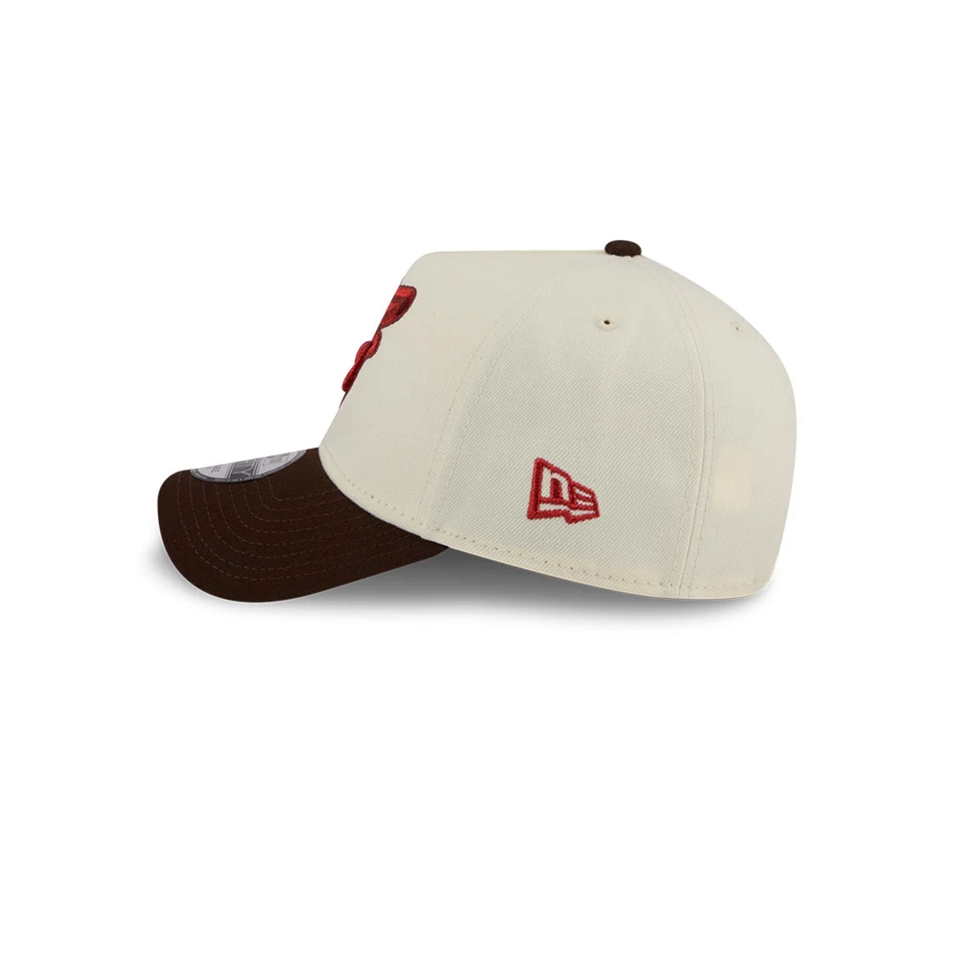 Pictured is this MLB City Script Baltimore Orioles 9FORTY A-Frame cap in Cream. 6