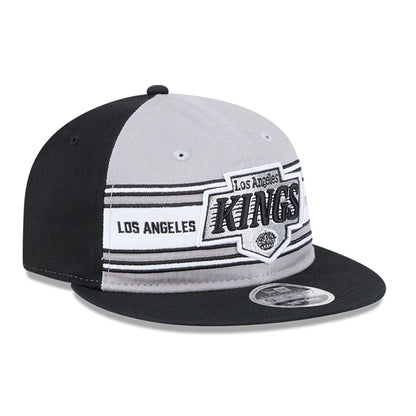 Pictured is this NHL Team Stripes LA Kings Retro Crown 9FIFTY cap in black. 3