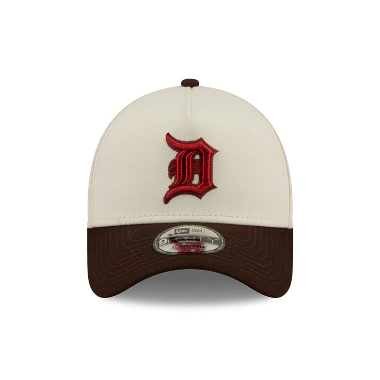 Pictured is this MLB City Script Detroit Tigers 9FORTY A-Frame cap in Cream. 3