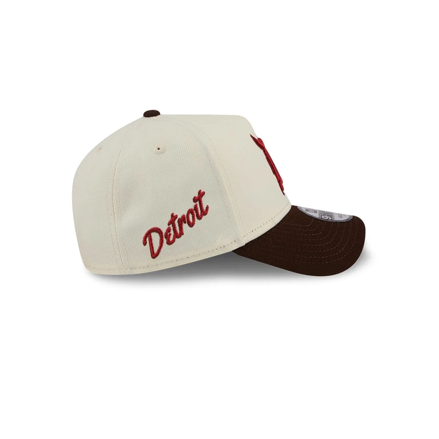 Pictured is this MLB City Script Detroit Tigers 9FORTY A-Frame cap in Cream. 5