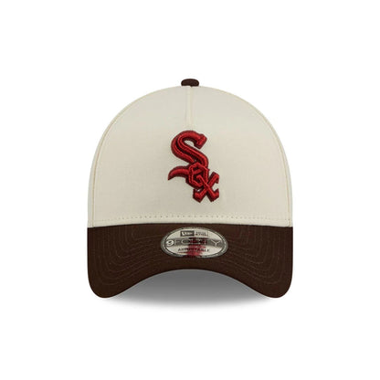 Pictured is this MLB City Script Chicago White Sox 9FORTY A-Frame cap in Cream. 3