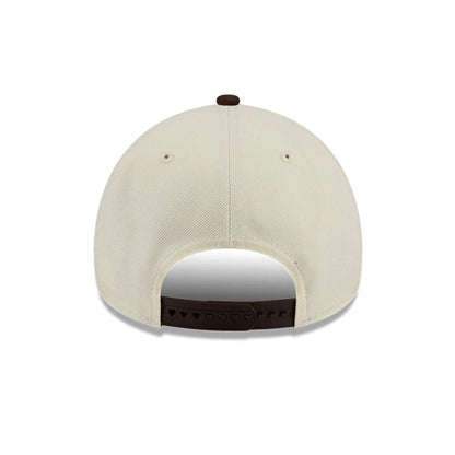 Pictured is this MLB City Script Chicago Cubs 9FORTY A-Frame cap in Cream  7