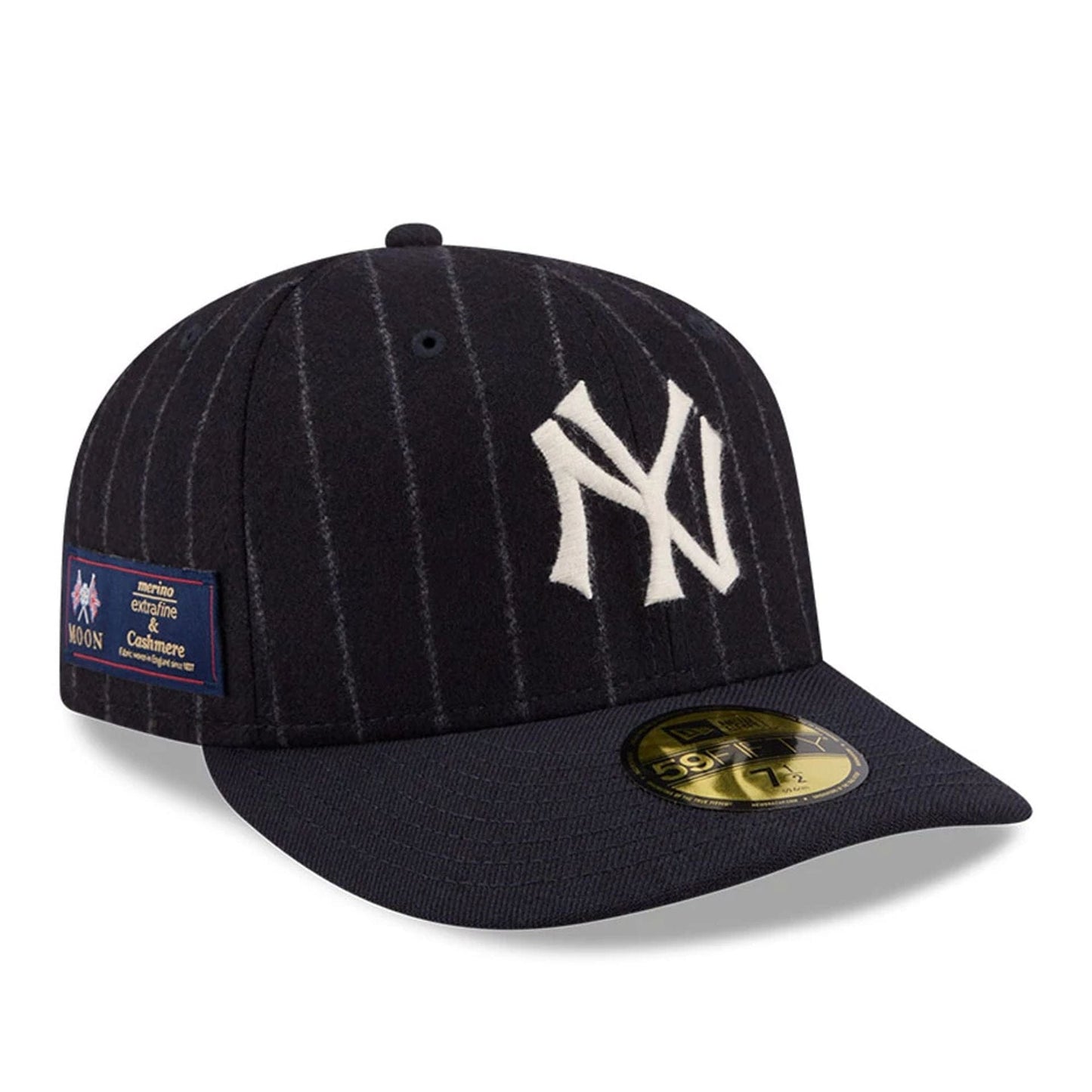 Pictured is this MLB X Moon New York Yankees 59FIFTY Fitted cap in Navy. 1