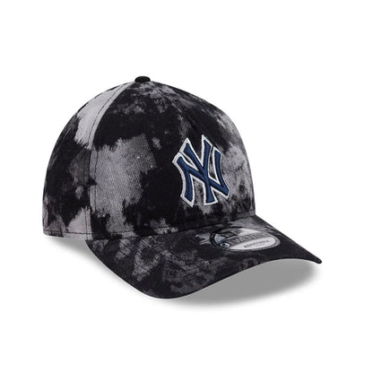 Pictured is this MLB Bleached Denim New York Yankees 9TWENTY A-Frame cap in black. 3