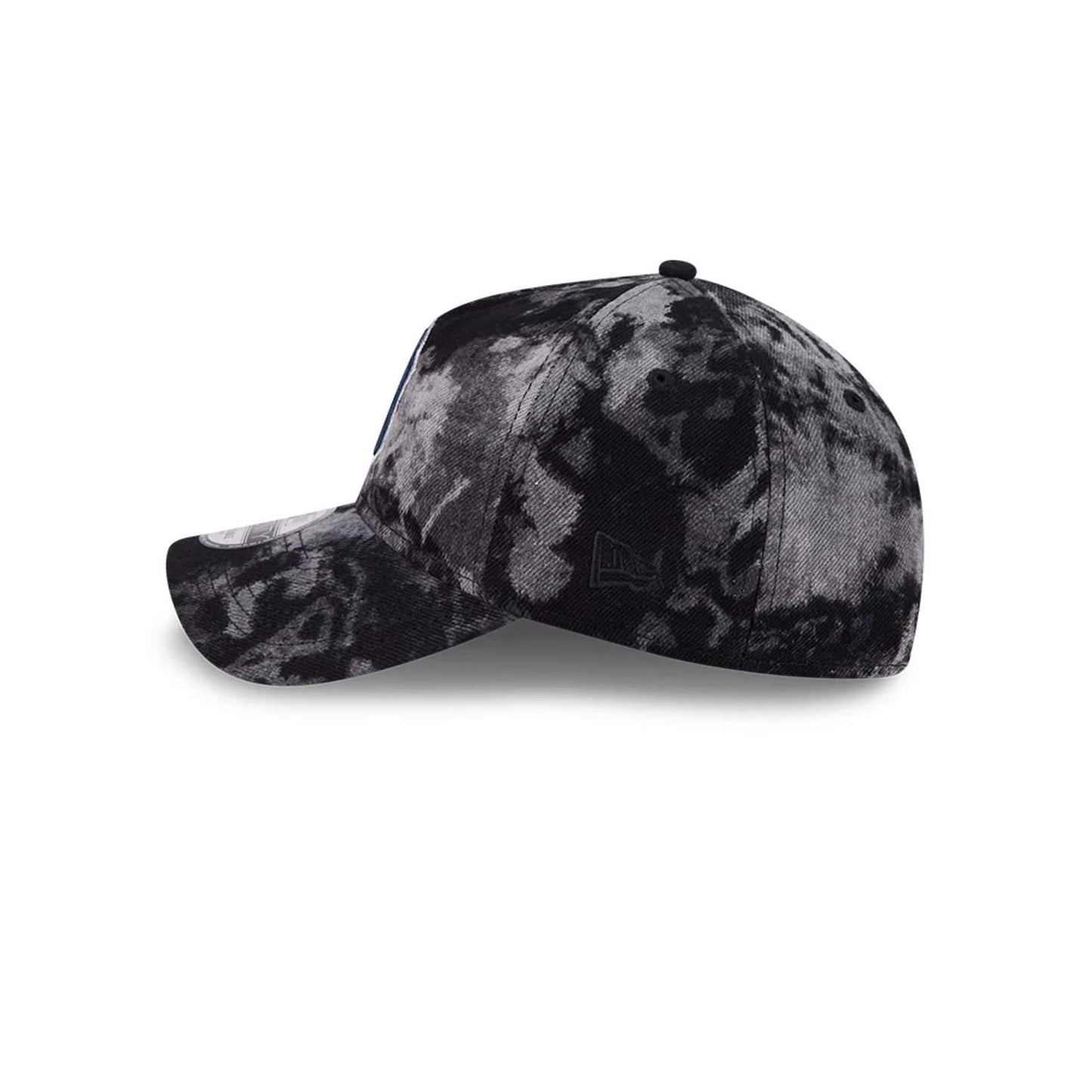 Pictured is this MLB Bleached Denim New York Yankees 9TWENTY A-Frame cap in black. 4