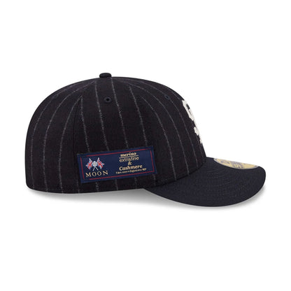 Pictured is this MLB X Moon San Francisco Giants 59FIFTY Fitted cap in Navy. 5