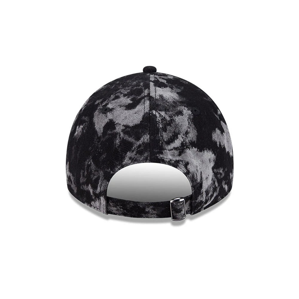Pictured is this MLB Bleached Denim LA Dodgers 9TWENTY A-Frame cap in black. 6