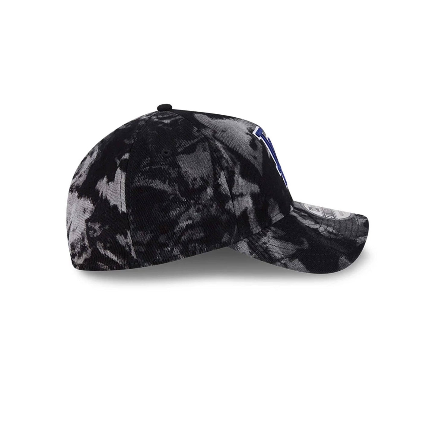 Pictured is this MLB Bleached Denim LA Dodgers 9TWENTY A-Frame cap in black. 5
