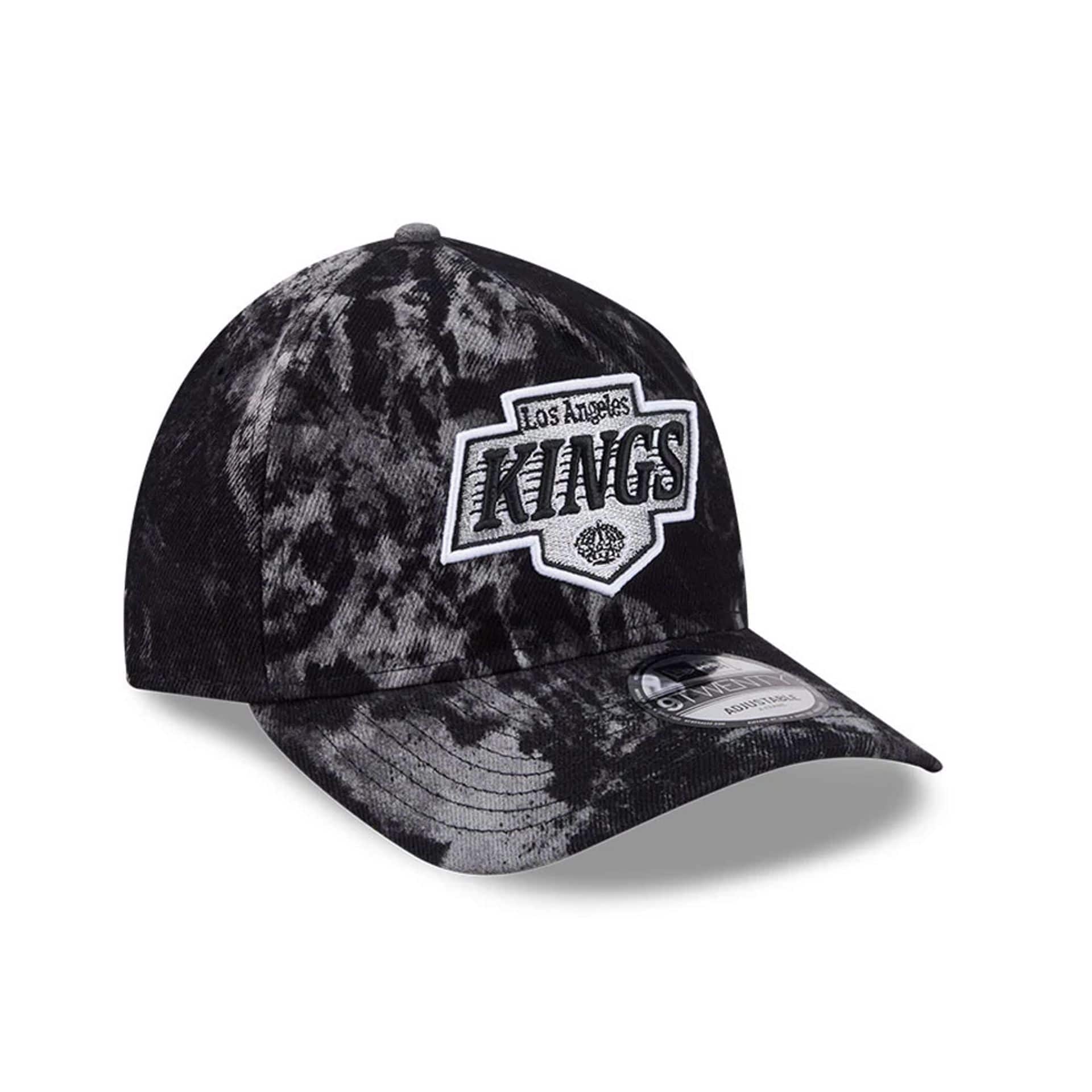 Pictured is this NHL Bleached Denim LA Kings 9TWENTY A-Frame cap in black. 3