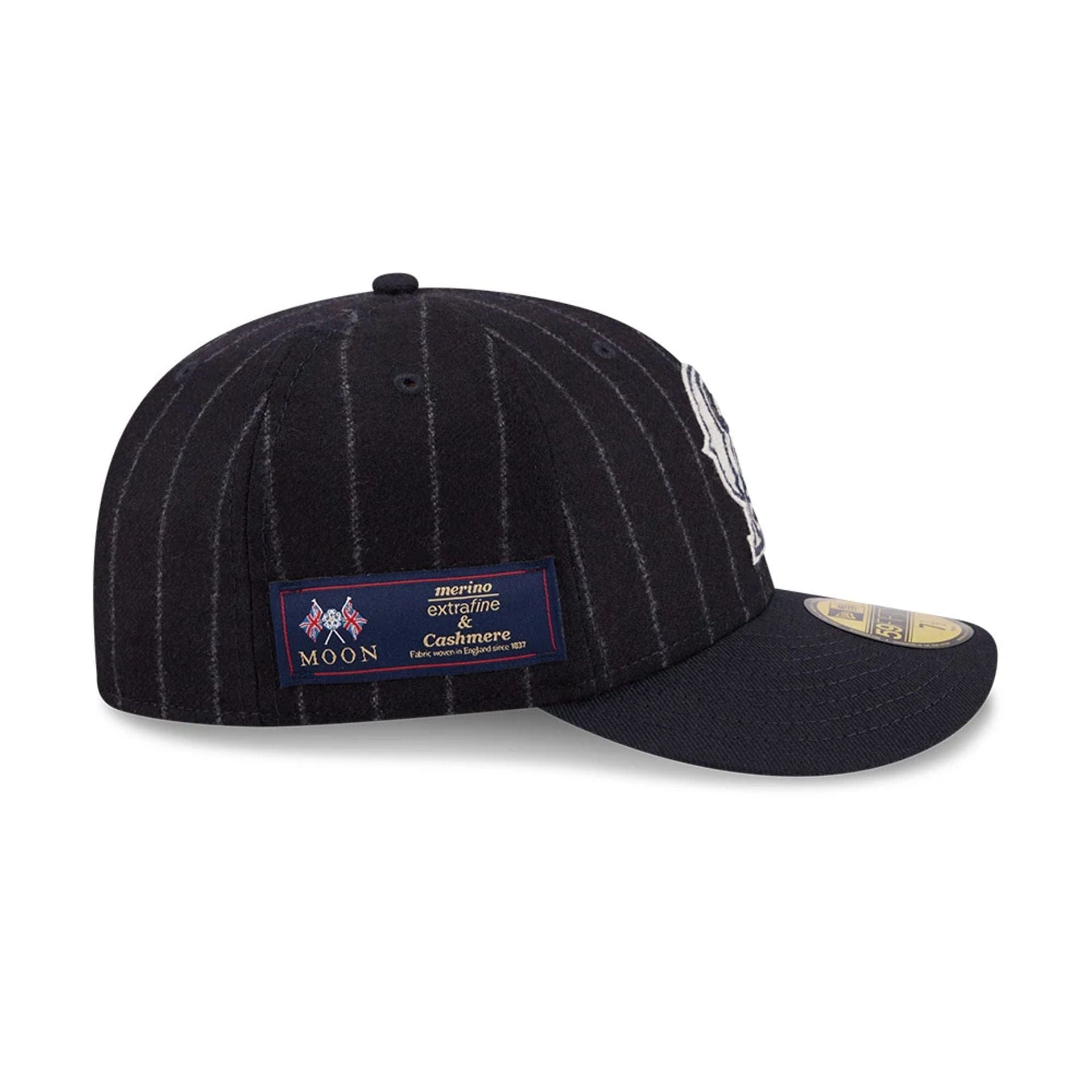Pictured is this MLB X Moon LA Angels 59FIFTY Fitted cap in Navy. 5