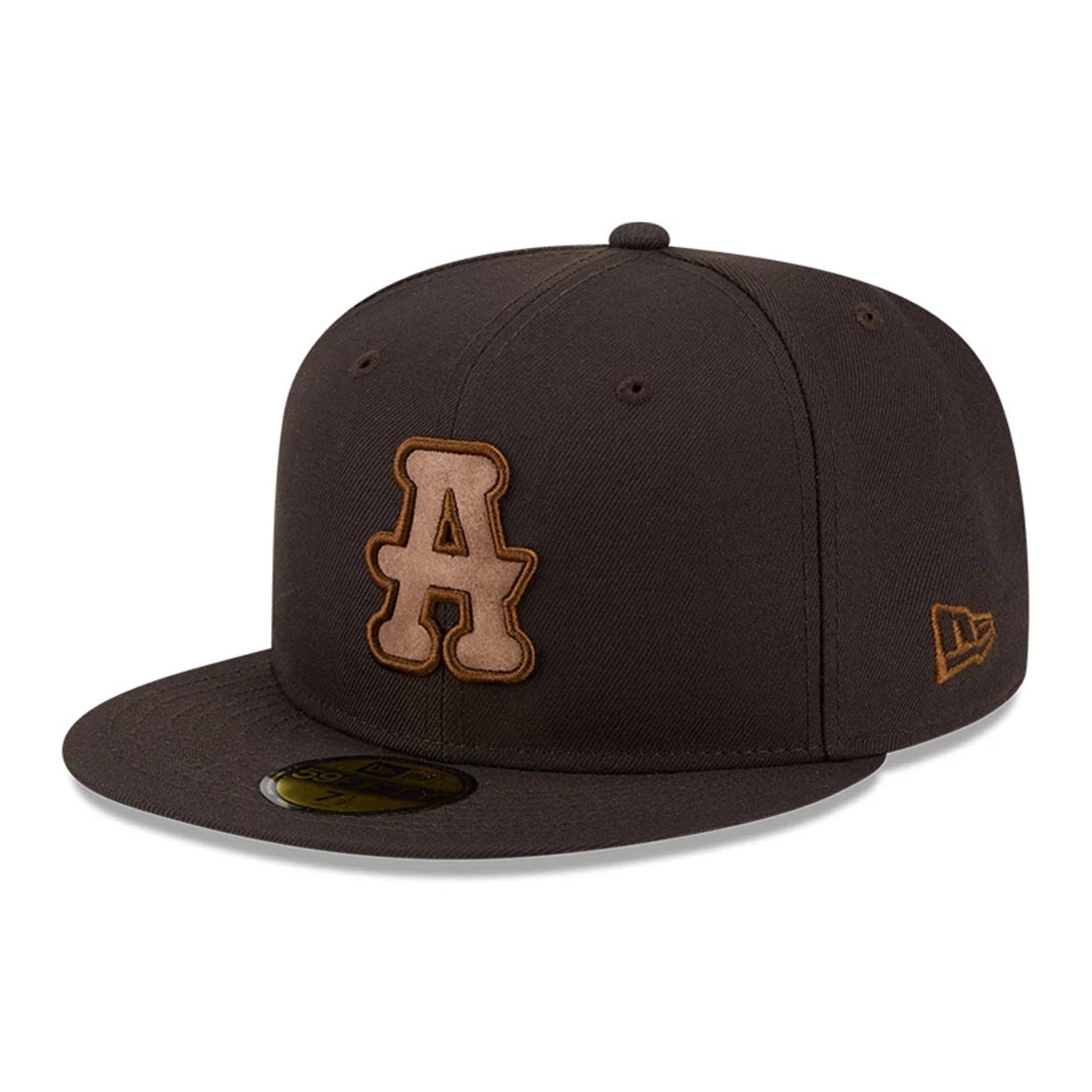 Pictured is this MLB Negro League Atlanta Black Crackers 59FIFTY Fitted cap in dark brown. 5