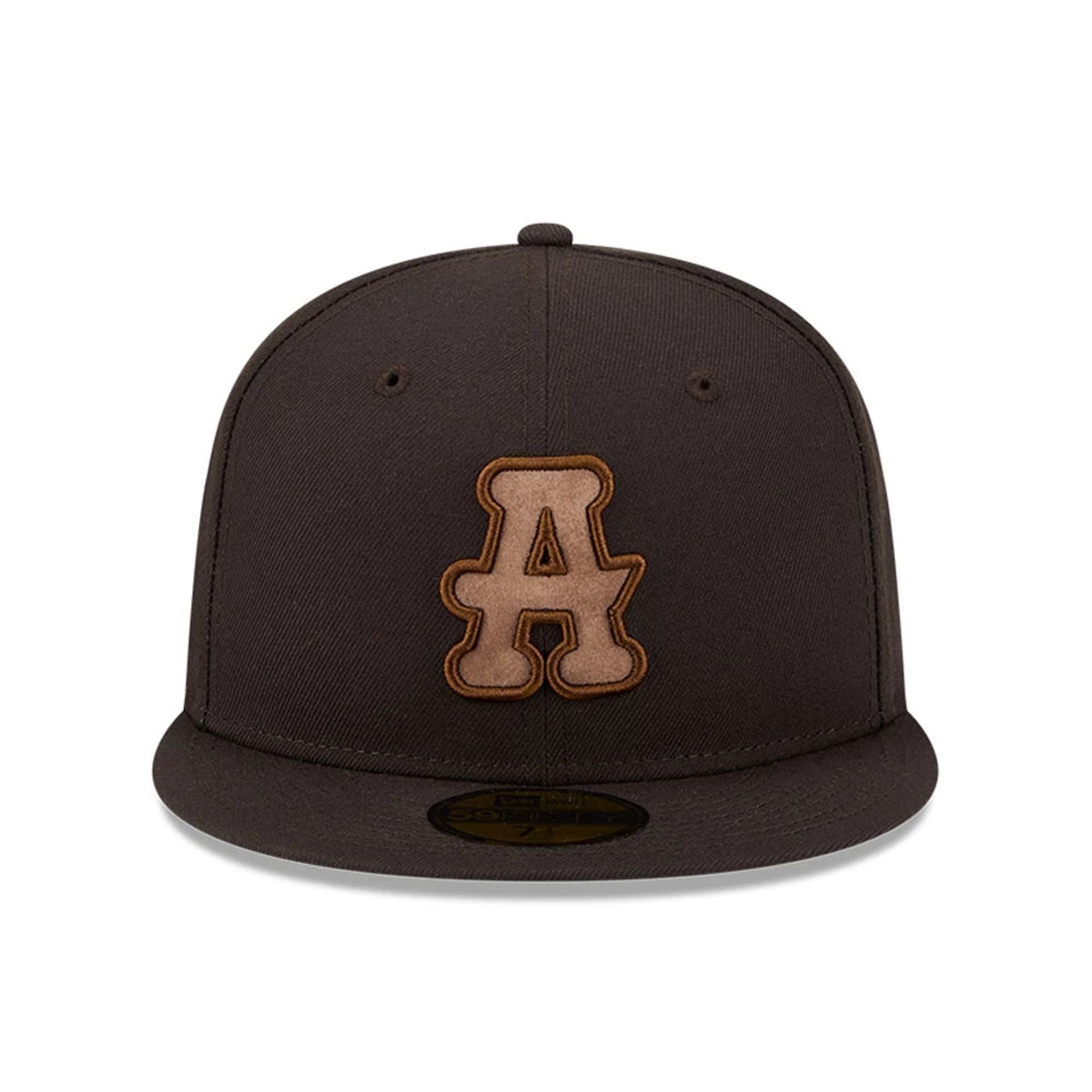 Pictured is this MLB Negro League Atlanta Black Crackers 59FIFTY Fitted cap in dark brown. 4