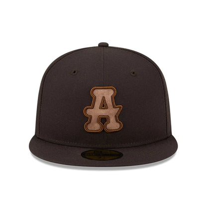 Pictured is this MLB Negro League Atlanta Black Crackers 59FIFTY Fitted cap in dark brown. 4