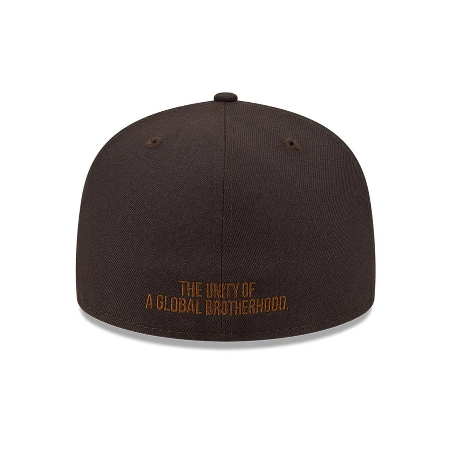 Pictured is this MLB Negro League Atlanta Black Crackers 59FIFTY Fitted cap in dark brown. 3