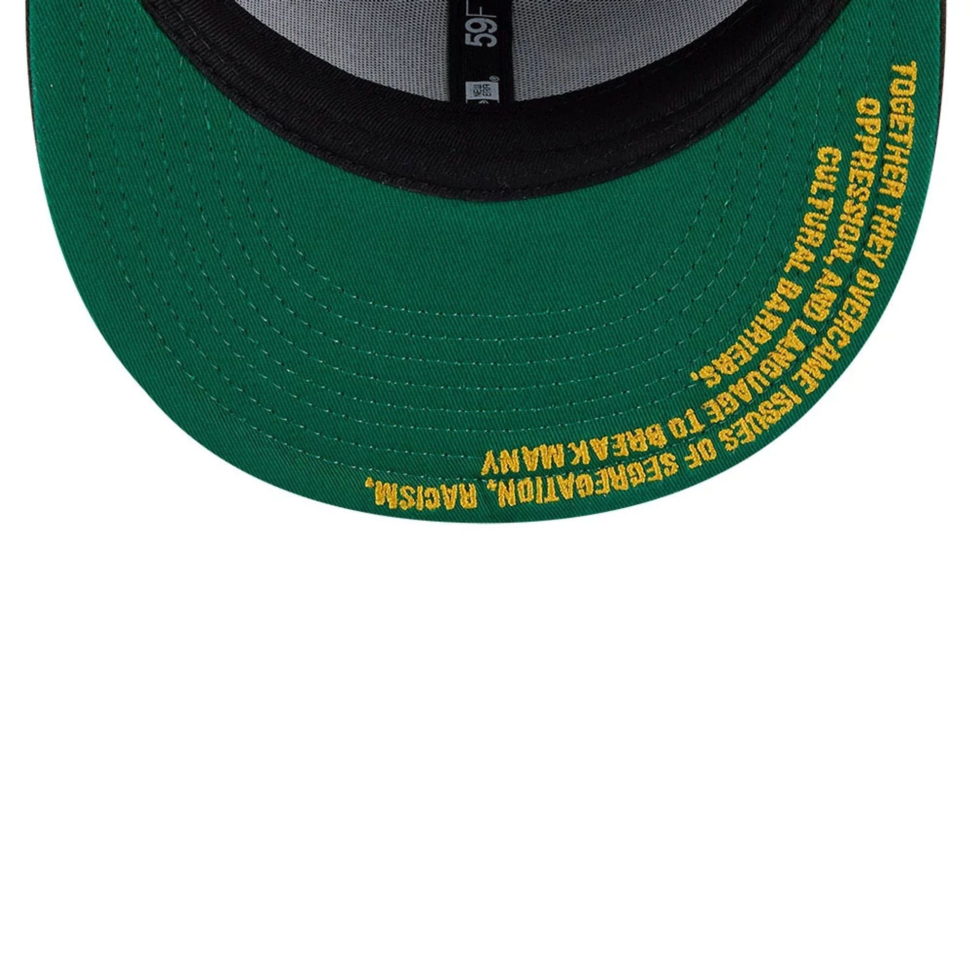 Pictured is this MLB Negro League Atlanta Black Crackers 59FIFTY Fitted cap in dark brown. 2