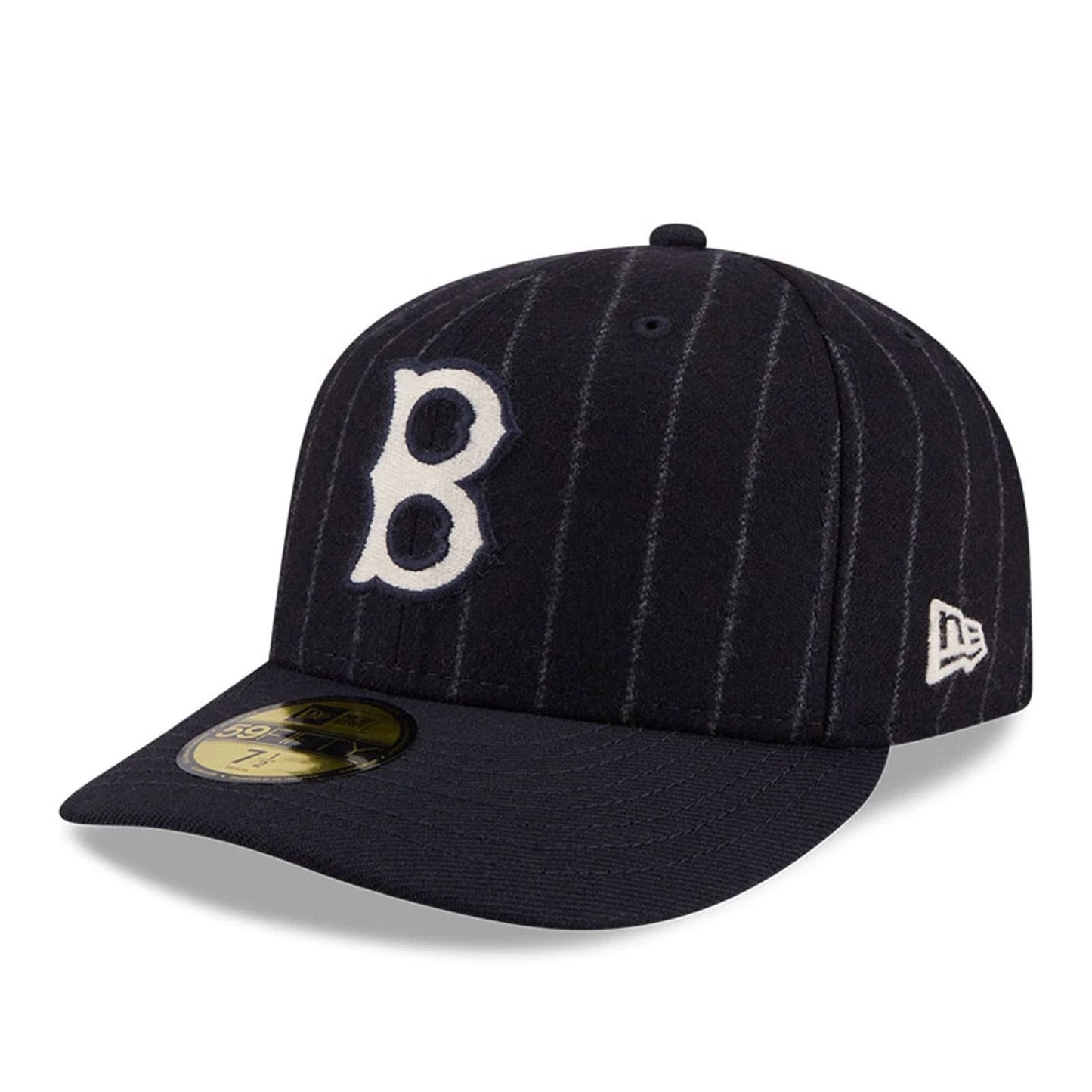 Pictured is this MLB X Moon Boston Red Sox 59FIFTY Fitted cap in Navy. 4