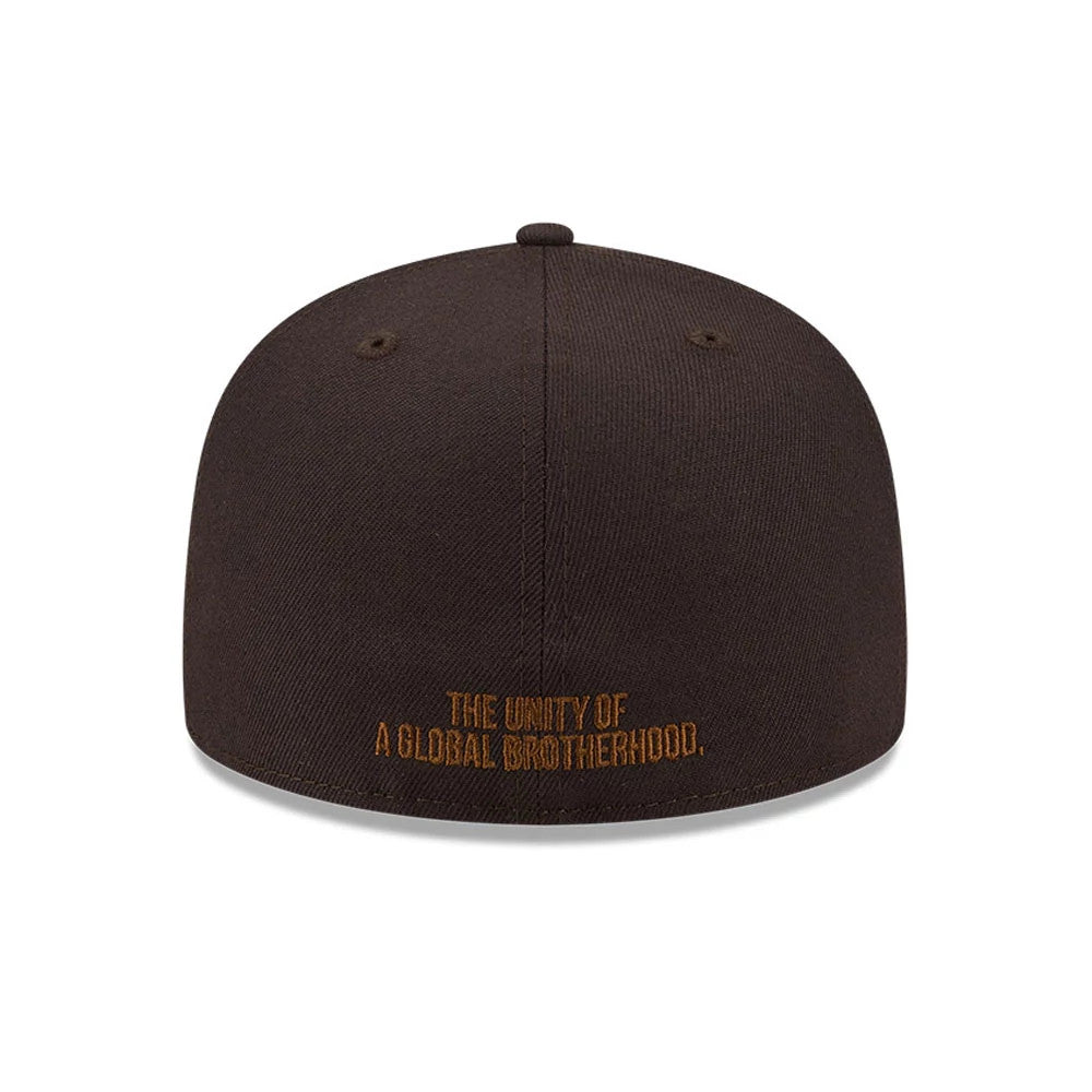 Pictured is this MLB Negro League Homestead Grays 59FIFTY Fitted cap in dark brown. 5