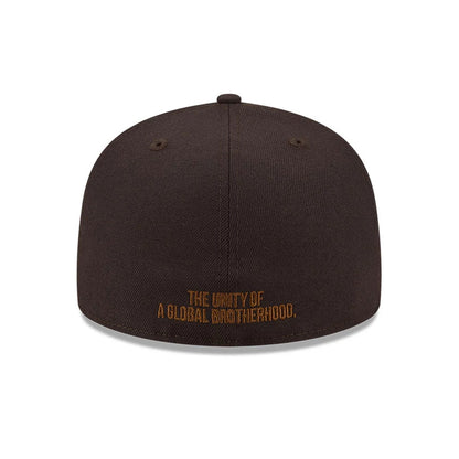 Pictured is this MLB Negro League Homestead Grays 59FIFTY Fitted cap in dark brown. 5