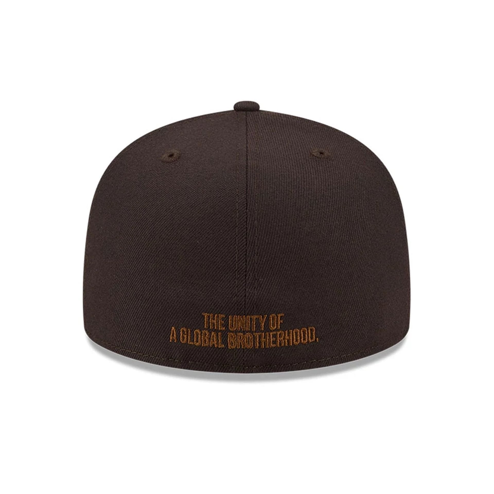 Pictured is this MLB Negro League Homestead Grays 59FIFTY Fitted cap in dark brown. 3