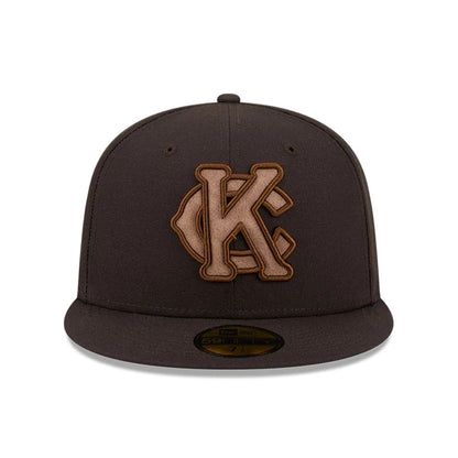 Pictured is this MLB Negro League Kansas City Monarchs 59FIFTY Fitted cap in dark brown. 4